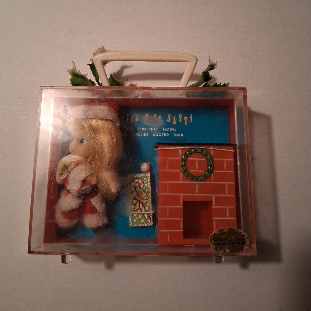 Vintage Little Miss Santa Doll